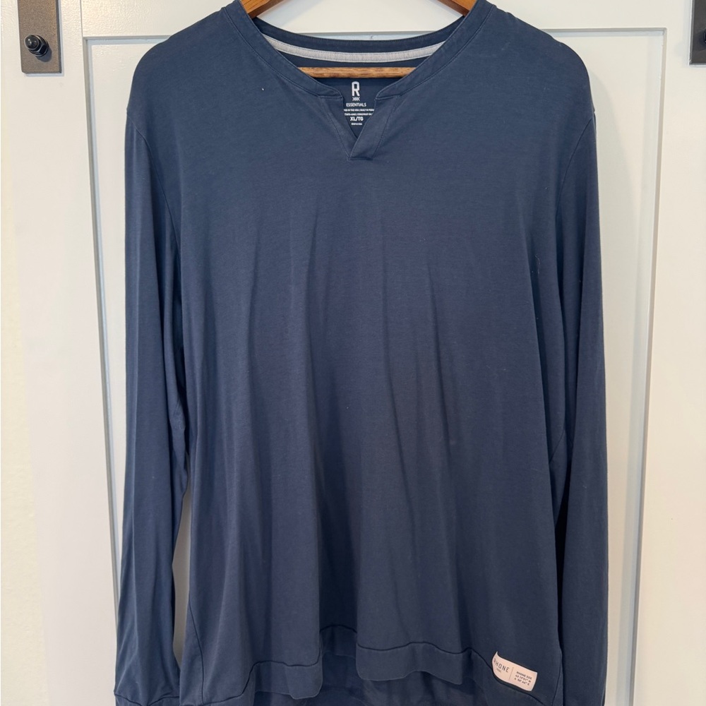 Blue Long Sleeve Men's Shirt